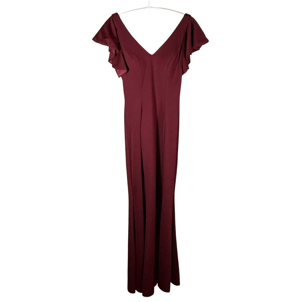 Ed Young Burgundy Long Evening Gown Size XS